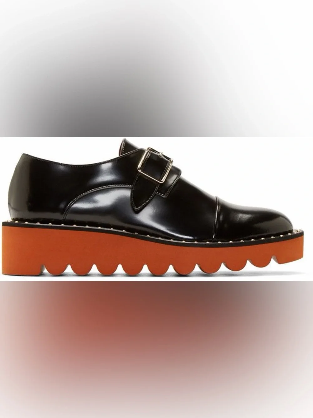 STELLA McCARTNEY Black Vegan Leather Odette Platform Loafers